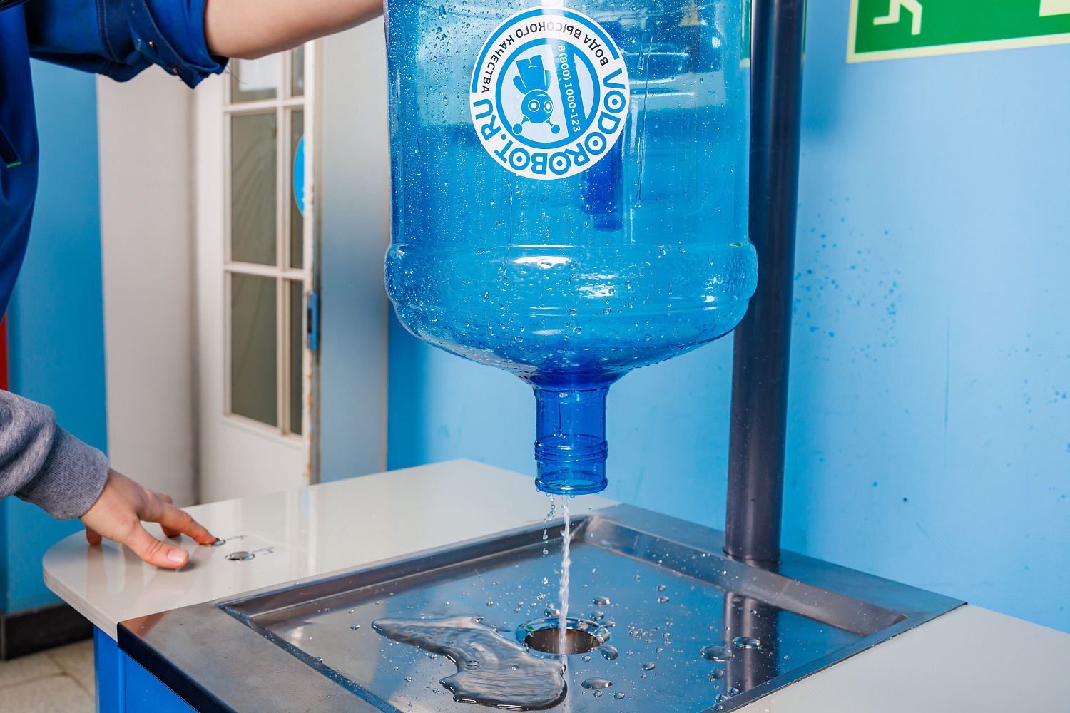 Стойки для залпового налива воды в большую тару